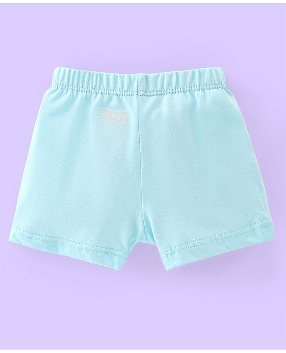 Babyhug 100% Cotton Animal Printed Trunk Pack of 3 - White Blue & Green
