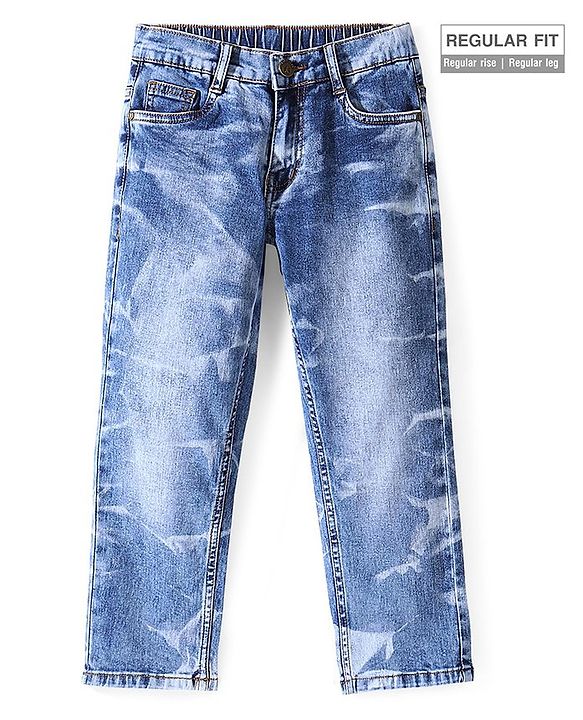 Pine Kids Denim  Full Length Washed Jeans- Blue