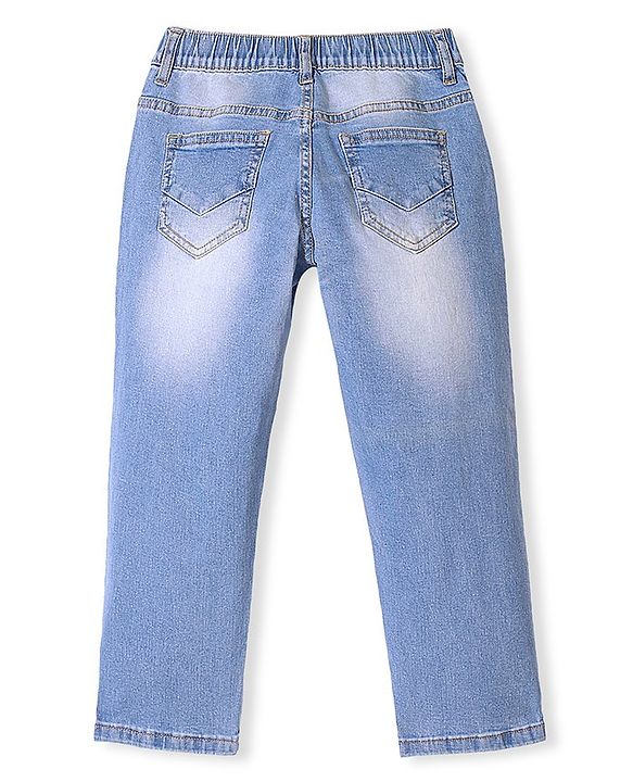 Pine Kids Denim Ankle Length Washed Jeans -Blue