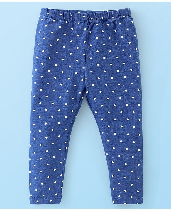 Babyhug Cotton Lycra Knit Full Length Leggings With Strech Floral Print Pack of 3 - Multicolor