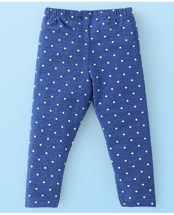 Babyhug Cotton Lycra Knit Full Length Leggings With Strech Floral Print Pack of 3 - Multicolor