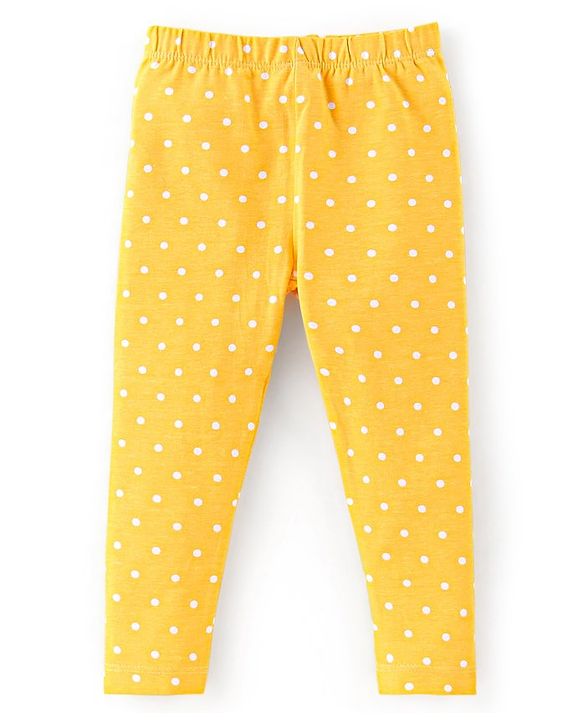 Babyhug Cotton Lycra Knit Full Length Leggings With Strech Floral Print Pack of 3 - Multicolor