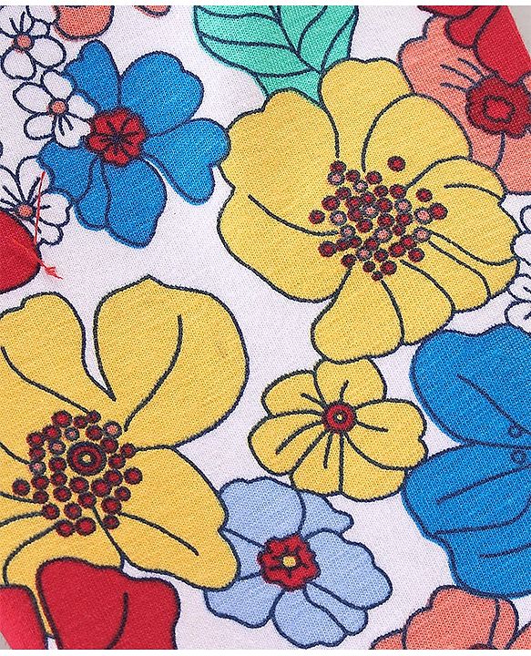 Babyhug Cotton Lycra Full Length Floral Printed Legging - Multicolour