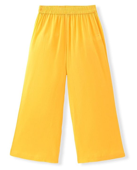 Pine Kids Cotton Woven Three Fourth  Sleeves Kurti & Salwar with Dupatta Floral Print - Yellow