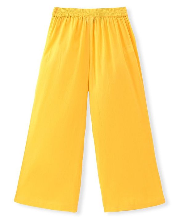 Pine Kids Cotton Woven Three Fourth  Sleeves Kurti & Salwar with Dupatta Floral Print - Yellow