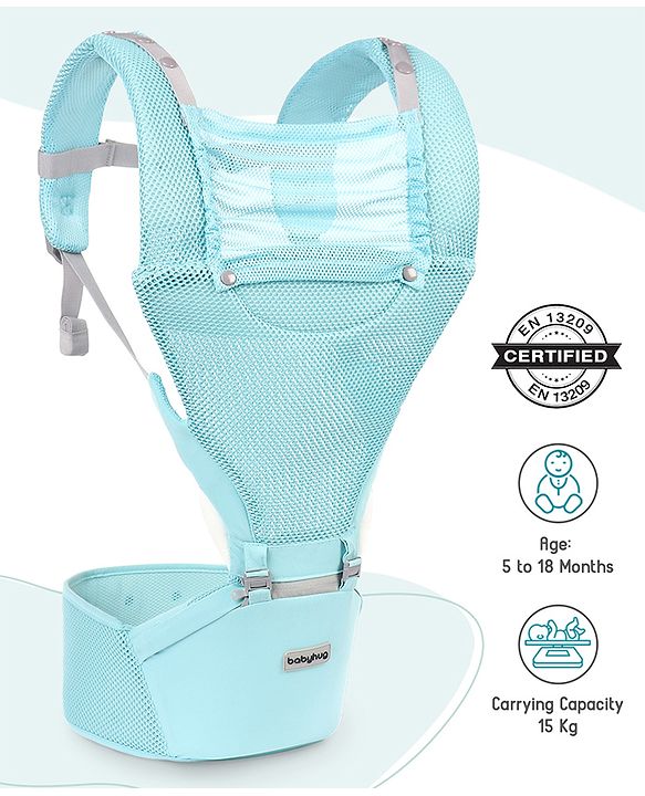 Babyhug Breeze 5 in 1  Hip Seat cum Baby Carrier - Green