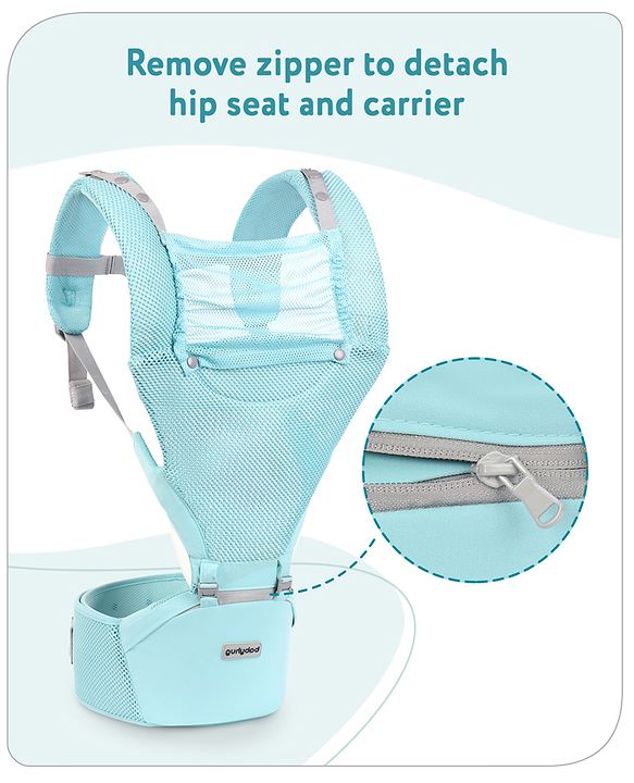 Babyhug Breeze 5 in 1  Hip Seat cum Baby Carrier - Green