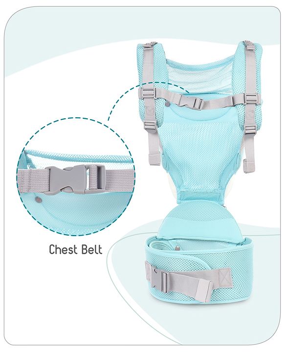 Babyhug Breeze 5 in 1  Hip Seat cum Baby Carrier - Green