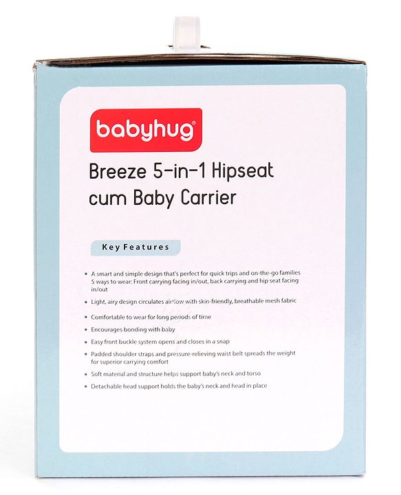 Babyhug Breeze 5 in 1  Hip Seat cum Baby Carrier - Green