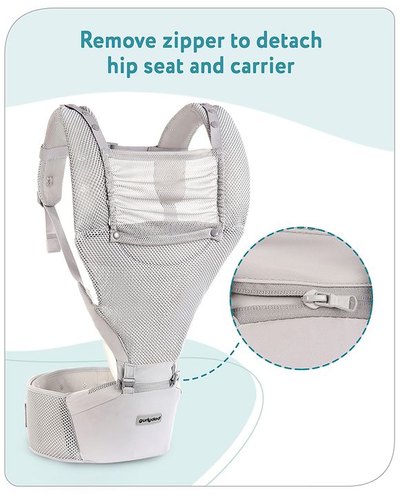 Babyhug Breeze 5 in 1  Hip Seat cum Baby Carrier - Grey