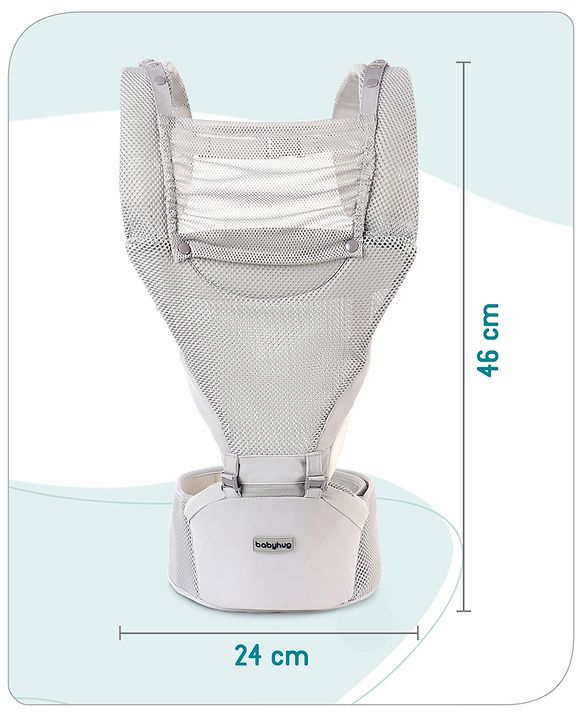Babyhug Breeze 5 in 1  Hip Seat cum Baby Carrier - Grey