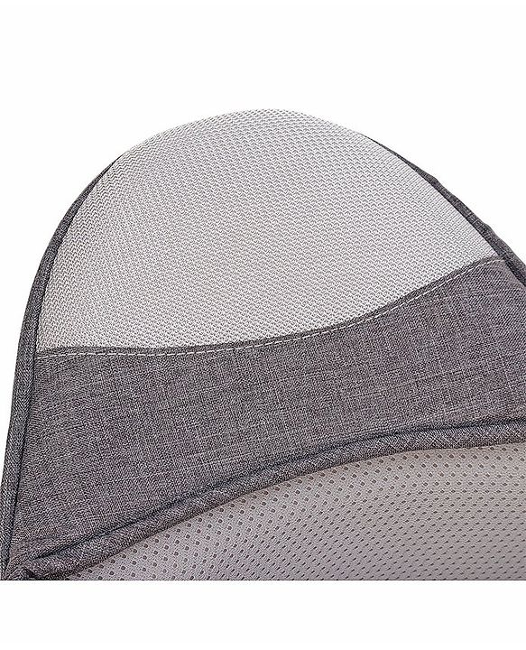 Babyhug Independent 2-in-1 Hip Seat Carrier: Front & back carrying positions, Padded seat for comfort, Adjustable waist belt, Side storage pockets, Supports up to 15kg, Easy weight distribution for parents comfort- Grey