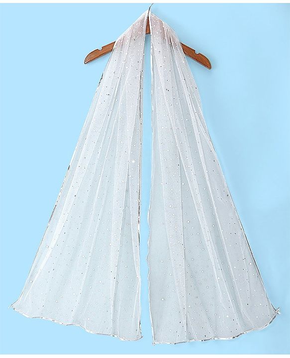 Pine Kids Sleeveless Embroidered Lehanga Choli - White