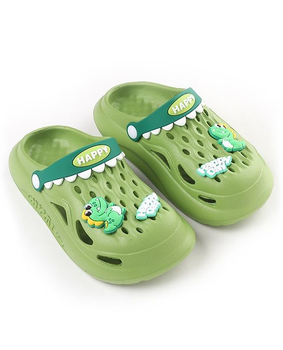 Cute Walk by Babyhug Clogs With Dino Applique - Green