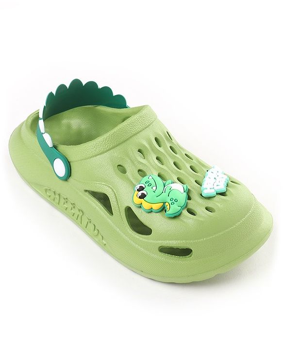 Cute Walk by Babyhug Clogs With Dino Applique - Green