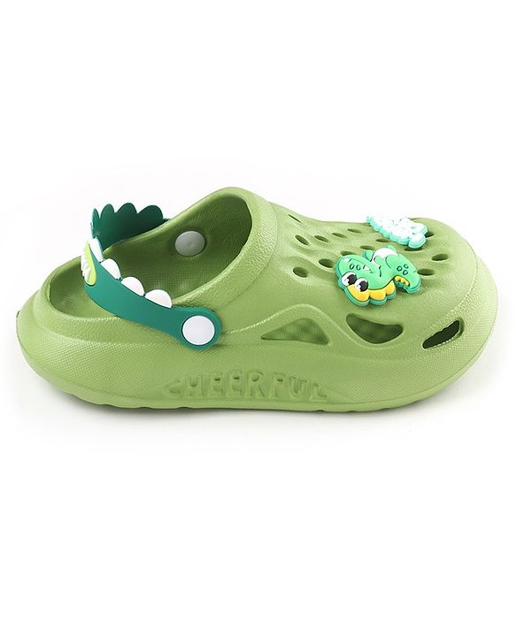 Cute Walk by Babyhug Clogs With Dino Applique - Green