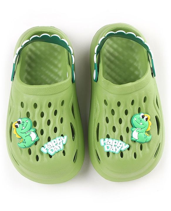 Cute Walk by Babyhug Clogs With Dino Applique - Green
