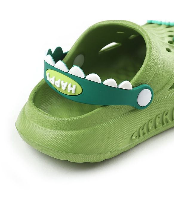Cute Walk by Babyhug Clogs With Dino Applique - Green