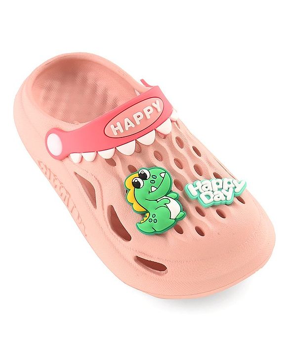 Cute Walk by Babyhug Clogs With Dino Applique - Pink