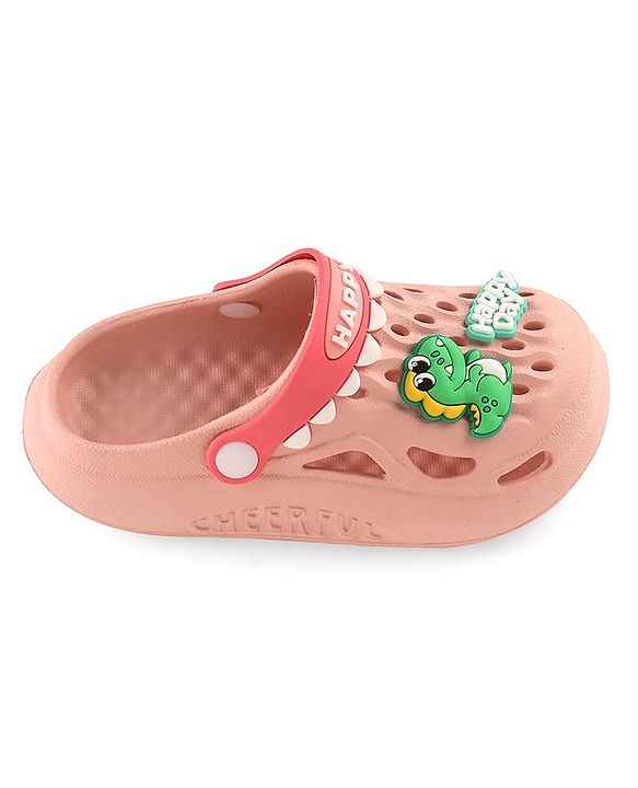 Cute Walk by Babyhug Clogs With Dino Applique - Pink
