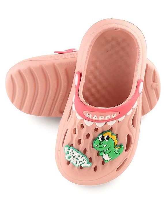 Cute Walk by Babyhug Clogs With Dino Applique - Pink