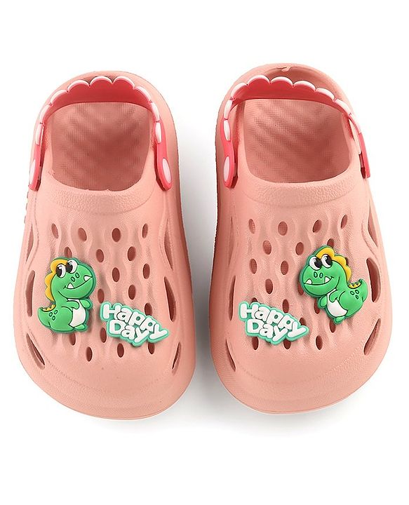 Cute Walk by Babyhug Clogs With Dino Applique - Pink