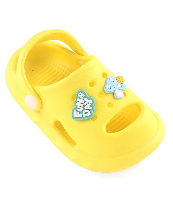 Cute Walk by Babyhug Clogs with Back Strap Bunny Applique Yellow (Gibbitz May Vary)