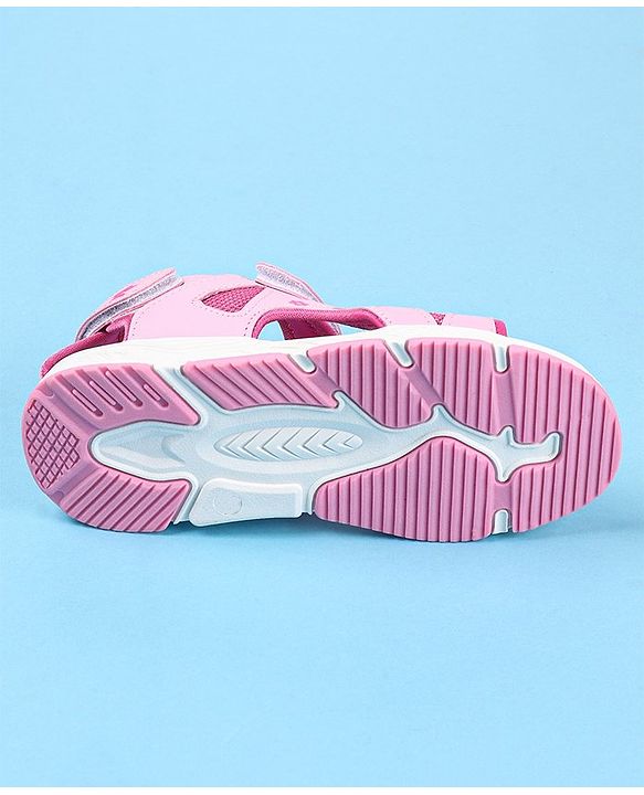 Cute Walk by Babyhug Velcro Closure Sandals with Floral Print - Pink
