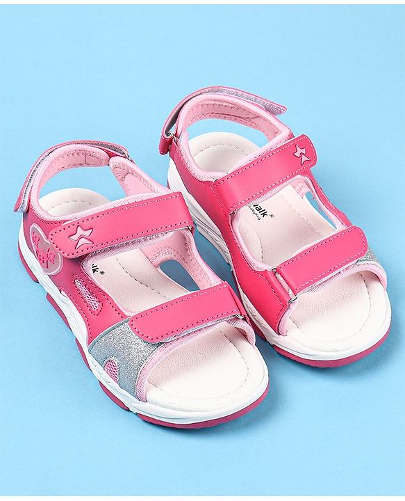 Cute Walk by Babyhug Velcro Closure Sandals - Fuschia