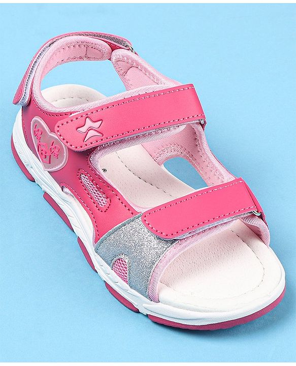 Cute Walk by Babyhug Velcro Closure Sandals - Fuschia