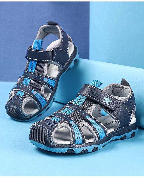 Cute Walk by Babyhug Velcro Closure Sandals - Navy Blue