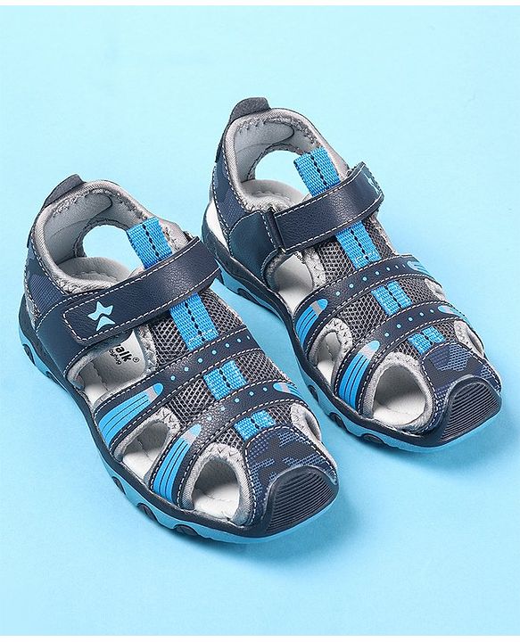 Cute Walk by Babyhug Velcro Closure Sandals - Navy Blue