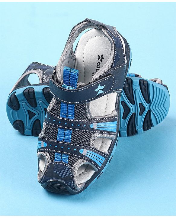 Cute Walk by Babyhug Velcro Closure Sandals - Navy Blue