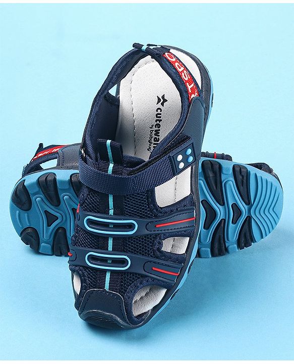 Cute Walk by Babyhug Velcro Closure Sandals - Blue