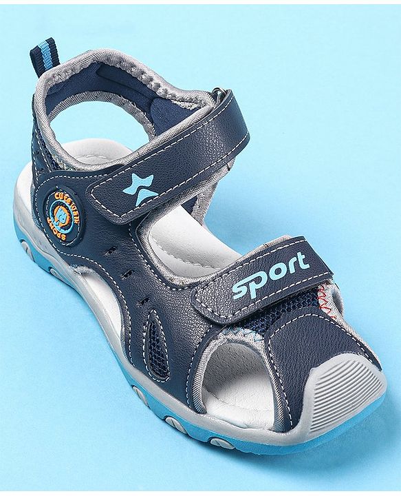 Cute Walk by Babyhug Velcro Closure Sandals - Navy Blue