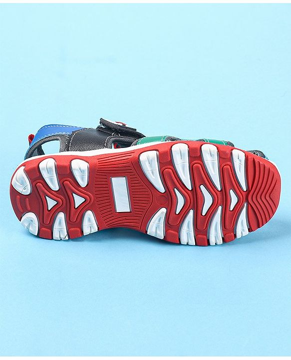 Cute Walk by Babyhug Velcro Closure Sandals Clock Applique - Navy Blue