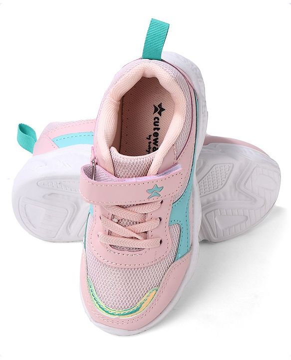 Cute Walk by Babyhug Velcro Closure Sneakers - Pink - EU 27 Pink