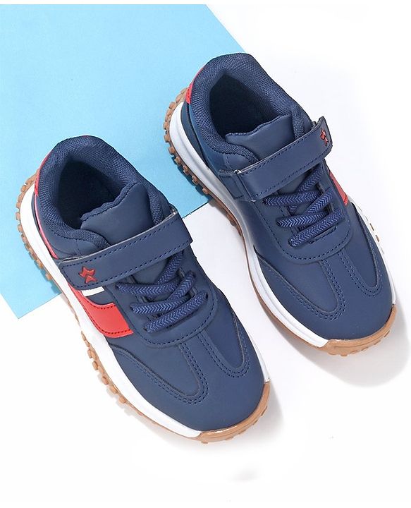 Cute Walk by Babyhug Slip On Sneakers with Velcro Closure - Navy Blue