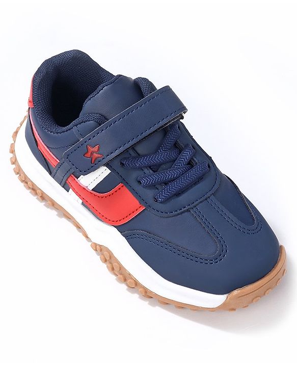 Cute Walk by Babyhug Slip On Sneakers with Velcro Closure - Navy Blue