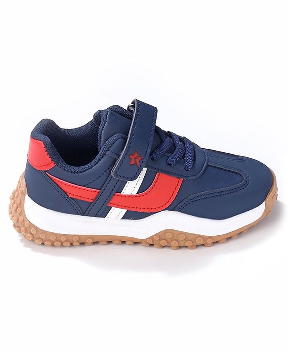 Cute Walk by Babyhug Slip On Sneakers with Velcro Closure - Navy Blue