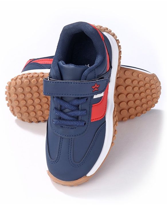 Cute Walk by Babyhug Slip On Sneakers with Velcro Closure - Navy Blue