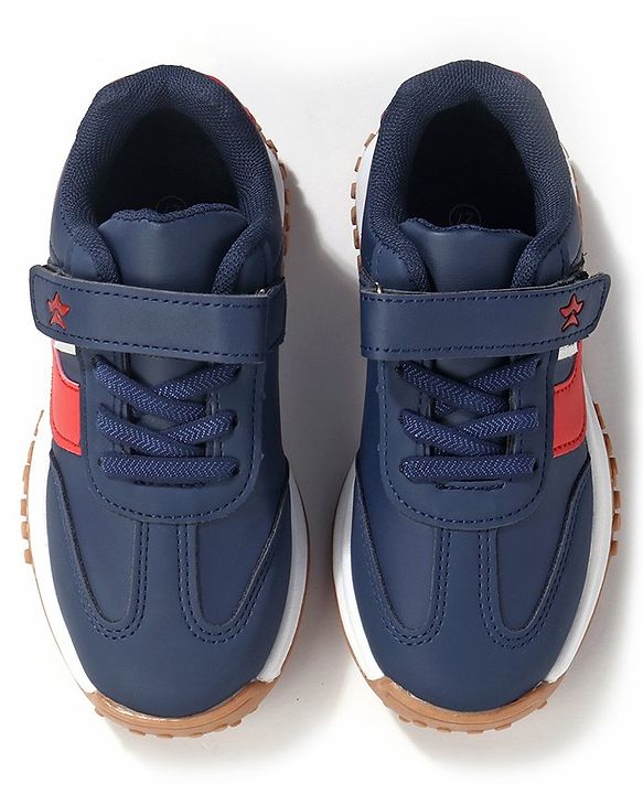 Cute Walk by Babyhug Slip On Sneakers with Velcro Closure - Navy Blue