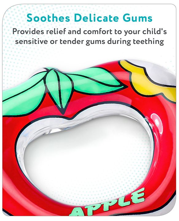Babyhug Water Filled Teether Apple Shape - Red