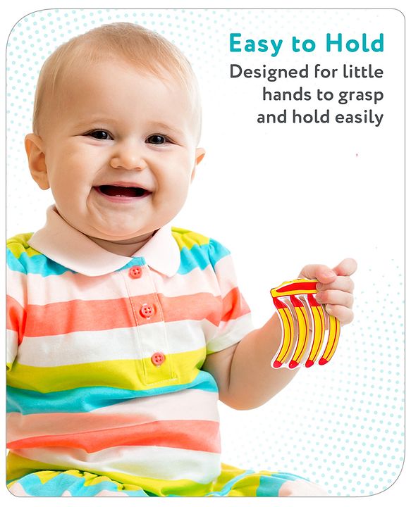 Babyhug Water Filled PVC Banana Shape Teether- Yellow & Red