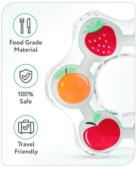 Babyhug Water Filled PVC Fruit Ring Teether- Multicolor