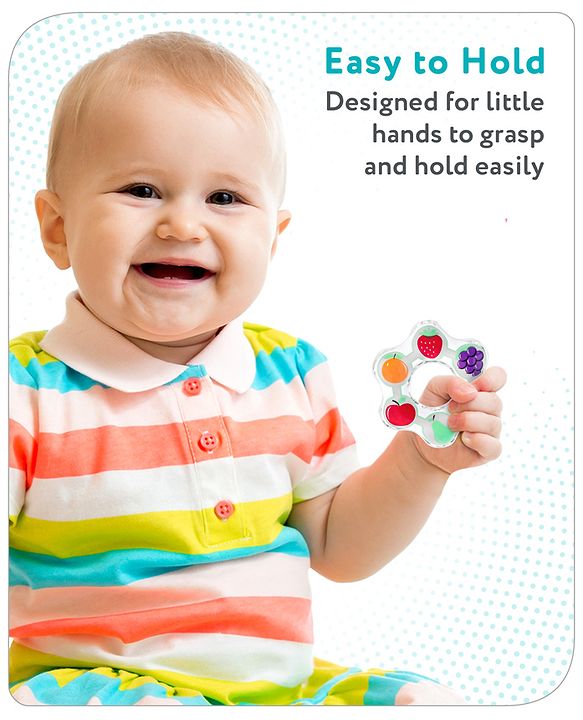 Babyhug Water Filled PVC Fruit Ring Teether- Multicolor