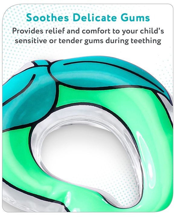 Babyhug Water Filled PVC Mangoo Kaccha Shape Teether- Green