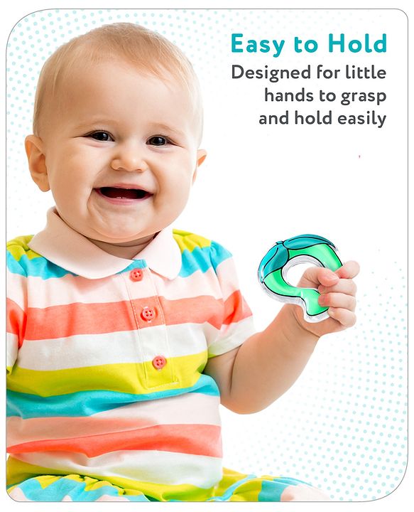 Babyhug Water Filled PVC Mangoo Kaccha Shape Teether- Green