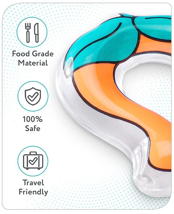 Babyhug Water Filled PVC Mango Shape Teether- Orange