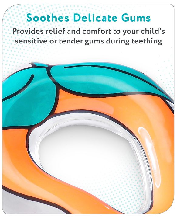 Babyhug Water Filled PVC Mango Shape Teether- Orange